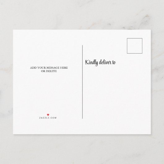 ファミリー懇親会素朴フローラ インビテーションポストカード (裏面)