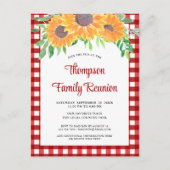 ファミリー懇親会素朴フローラ インビテーションポストカード (正面)