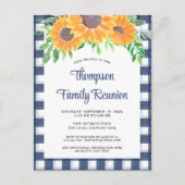 ファミリー懇親会素朴フローラ インビテーションポストカード (正面)