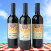 ファミリー懇親会素朴ワインラベル ワインラベル