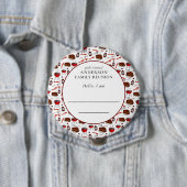 ファミリー懇親会紹介バーベキューパターン 缶バッジ (インサイチュ)