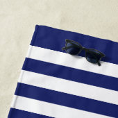 ファミリー懇親会航海のホワイトいかりモノグラム ビーチタオル (インサイチュ)