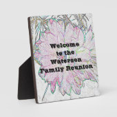 ファミリー懇親会芸術的ウェルカムフラワーフローラ フォトプラーク (正面)