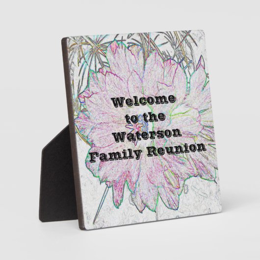ファミリー懇親会芸術的ウェルカムフラワーフローラ フォトプラーク (正面)