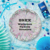 ファミリー懇親会芸術的フラワースケッチ大イベント ペーパープレート (パーティー)