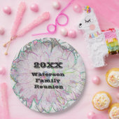 ファミリー懇親会芸術的フラワースケッチ大イベント ペーパープレート (パーティー)