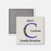 ファミリー懇親会記念メリーマーリーレターCモノグラム マグネット (正面/裏面)