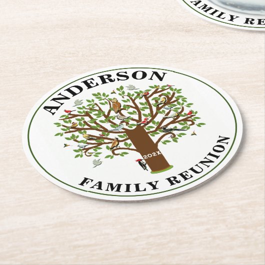 ファミリー懇親会記念 ラウンドペーパーコースター (アングル)