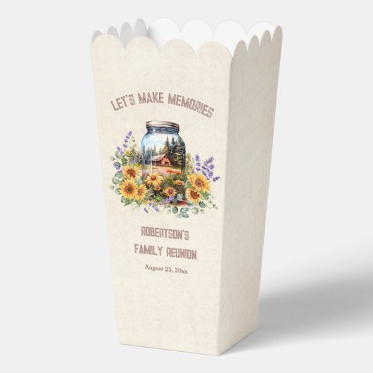 ファミリー懇親会誕生日フォレストキャビンポップコーン フェイバーボックス (正面)