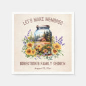 ファミリー懇親会誕生日フォレストキャビン スタンダードカクテルナプキン (正面)