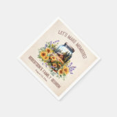 ファミリー懇親会誕生日フォレストキャビン スタンダードカクテルナプキン (角)