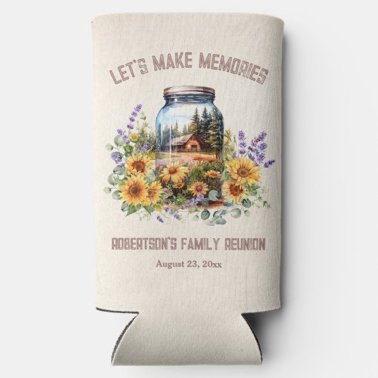 ファミリー懇親会誕生日フォレストキャビン スリム缶クーラー (裏面)