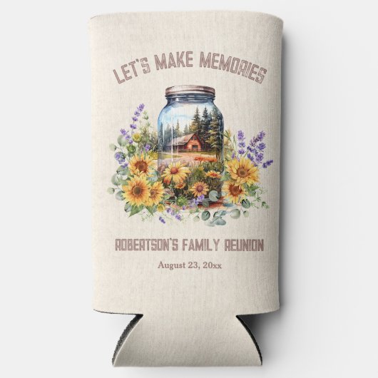 ファミリー懇親会誕生日フォレストキャビン スリム缶クーラー (正面)