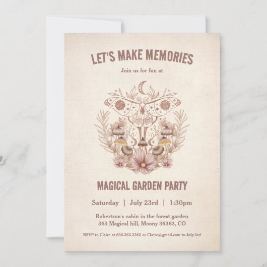 ファミリー懇親会誕生日マジカルシナルパーティー 招待状 (正面)