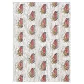 ファミリー懇親会赤ヴィンテージトラックイエローサンフラワー テーブルクロス (正面)