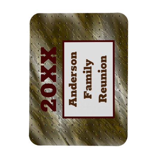 ファミリー懇親会金ゴールドシルバー抽象芸術キープス マグネット (縦)