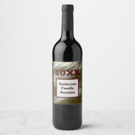 ファミリー懇親会金ゴールドシルヴストライプ抽象芸術キープサケ ワインラベル