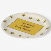 ファミリー懇親会金ゴールドスターキープサー年間大イベント ペーパープレート (アングル)