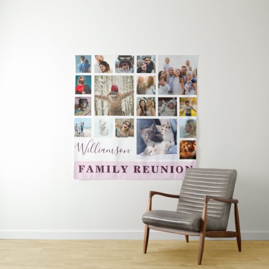 ファミリー懇親会18フォトコラージュ タペストリー (インサイチュ)