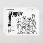ファミリー懇親会2011着色招待状 インビテーションポストカード (正面/裏面)