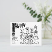 ファミリー懇親会2011着色招待状 インビテーションポストカード (スタンド正面)