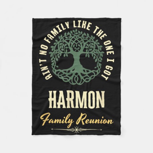 ファミリー懇親会2025マッチングデザイン- Harmon フリースブランケット (正面)