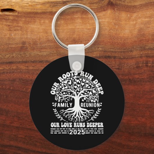 ファミリー懇親会2025私たちのルーツ深い私たちの愛Ru キーホルダー (正面)
