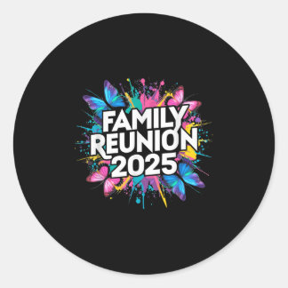 ファミリー懇親会2025蝶カラフルアイディアラブ ラウンドシール