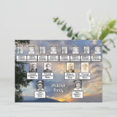 ファミリー懇親会3世代ゴールデンサンセットフォト 招待状 (スタンド正面)