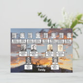 ファミリー懇親会3世代ゴールデンパープルサンセット 招待状 (スタンド正面)