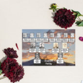 ファミリー懇親会3世代ゴールデンパープルサンセット 招待状