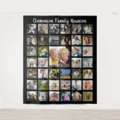 ファミリー懇親会39フォトコラージッパーソナライズされたク タペストリー (正面)