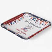 ファミリー懇親会4th 7月スターズフィレクラッカーバンティング ペーパープレート (傾斜あり)