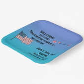 ファミリー懇親会7月4日テーマパーティー ペーパープレート (傾斜あり)