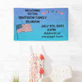 ファミリー懇親会7月4日テーマパーティー 横断幕 (インサイチュ)