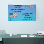 ファミリー懇親会7月4日テーマパーティー 横断幕 (トレードショー)