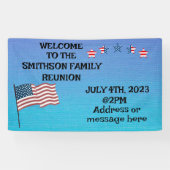 ファミリー懇親会7月4日テーマパーティー 横断幕 (横)