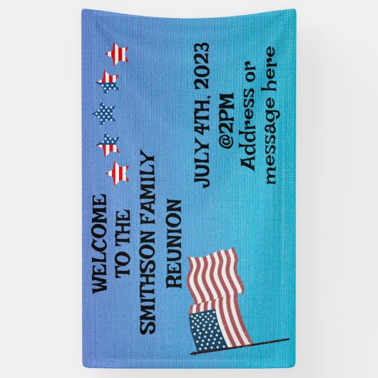 ファミリー懇親会7月4日テーマパーティー 横断幕 (縦)