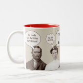 ファミリー懇親会 | おもしろいアンティークフォトカスタム ツートーンマグカップ (左)