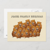 ファミリー懇親会、かわいいハンターの群衆、デイジー ポストカード (正面/裏面)