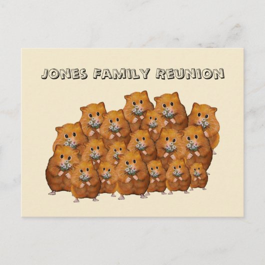 ファミリー懇親会、かわいいハンターの群衆、デイジー ポストカード (正面)