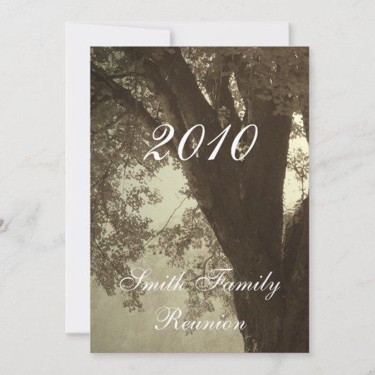 ファミリー懇親会..アンティークセピアトーン 招待状 (正面)