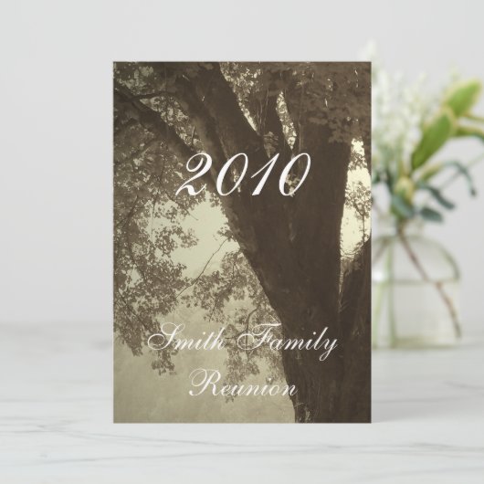 ファミリー懇親会..アンティークセピアトーン 招待状 (スタンド正面)