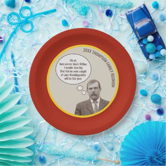 ファミリー懇親会 | カスタムおもしろいヴィンテージ ペーパープレート (パーティー)