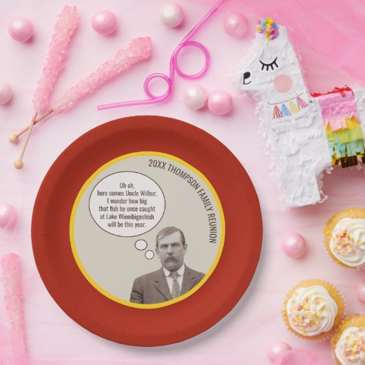 ファミリー懇親会 | カスタムおもしろいヴィンテージ ペーパープレート (パーティー)