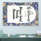 ファミリー懇親会、カントリーシックなブルーボンネット、 横断幕 (トレードショー)