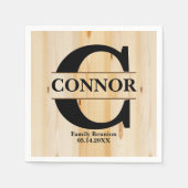 ファミリー懇親会 |パーソナライズされた | スタンダードカクテルナプキン (正面)