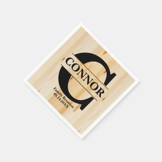 ファミリー懇親会 |パーソナライズされた | スタンダードカクテルナプキン (角)