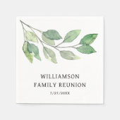 ファミリー懇親会 パーソナライズされた スタンダードカクテルナプキン (正面)