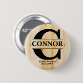 ファミリー懇親会 |パーソナライズされた | 缶バッジ (正面&裏面)